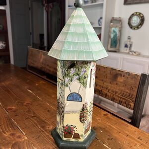 Vintage Hand-Painted Wooden Butterfly House Kathy Hatch 14 1/2" Tall x 5” W